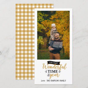 Carte Merveilleux temps Mustard En vichy Holiday Photo