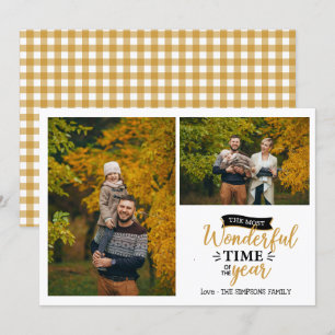 Carte Merveilleux temps Mustard Holiday 2 photo collage