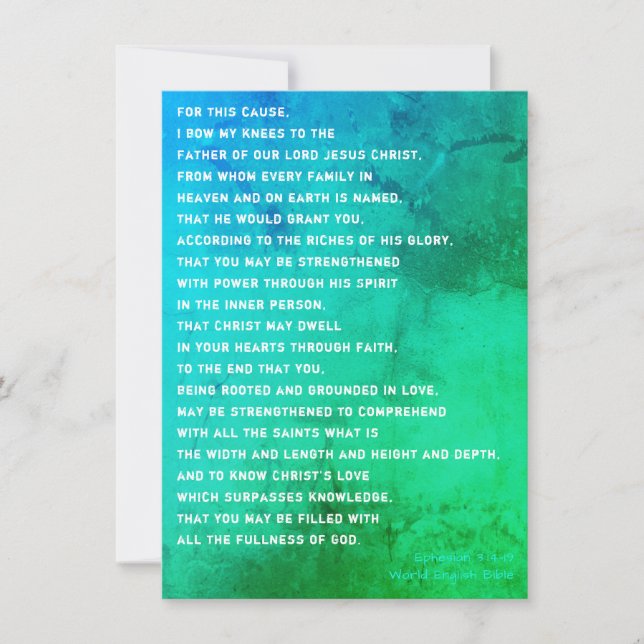 Carte Mes Éphésiens 3 Prière Pour Vous (Devant)