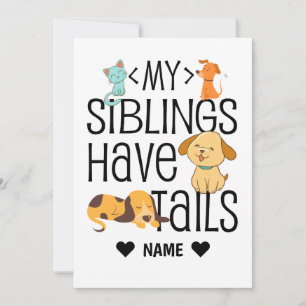 Carte Mes frères et soeurs ont des queues