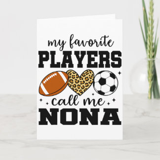 Carte Mes Joueurs Favoris M'appellent Nona Footll Soccer