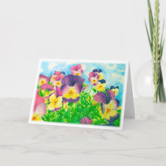 Carte Mesmerizing Field watercolor art greeting card