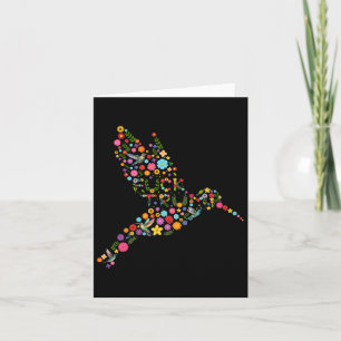 Carte Messag caché subtil anti-Trump Floral Hummingbird