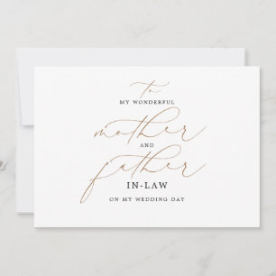 Carte Message à ma mère et mon père Mariage de belle-fam