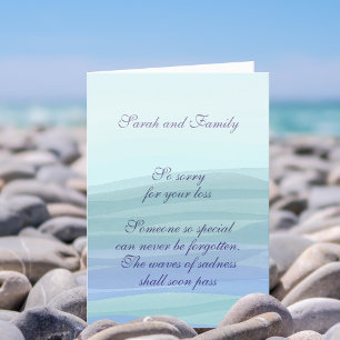 Carte Message de condoléances personnalisé Sympathie mod