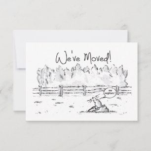 Carte Message de déménagement, on va déménager, on va ch