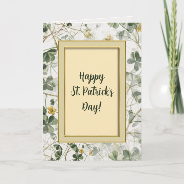 Carte Message de la Saint-Patrick modifiable (Devant)