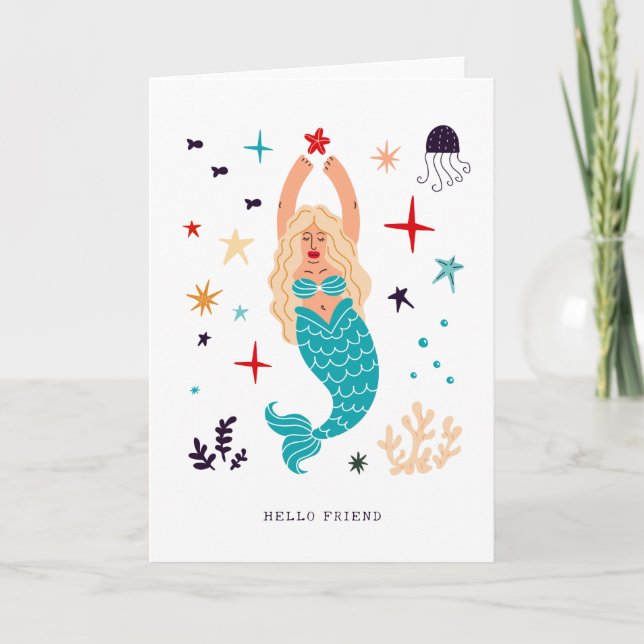 Carte Message de sirène | Vide (Devant)