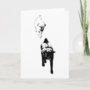 Carte Message d'hiver, Duo Gras