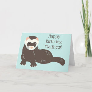 Carte Message personnalisé Ferret Brown personnalisé Ann