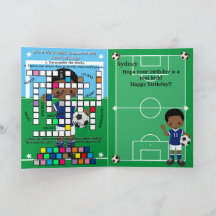 Message secret de football pour garçons noirs Joye