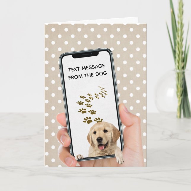 Carte message texte d'anniversaire sur téléphone portabl (Devant)