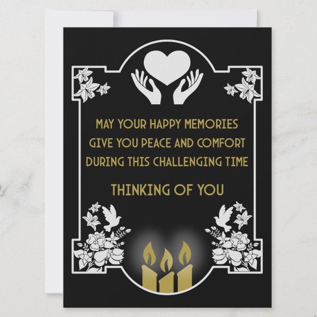 Carte Messages de condoléances (Devant)