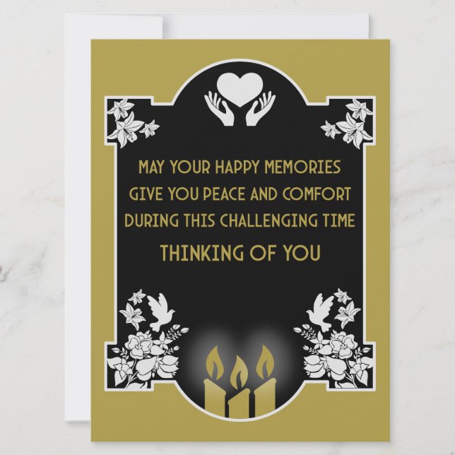 Carte Messages de condoléances (Devant)