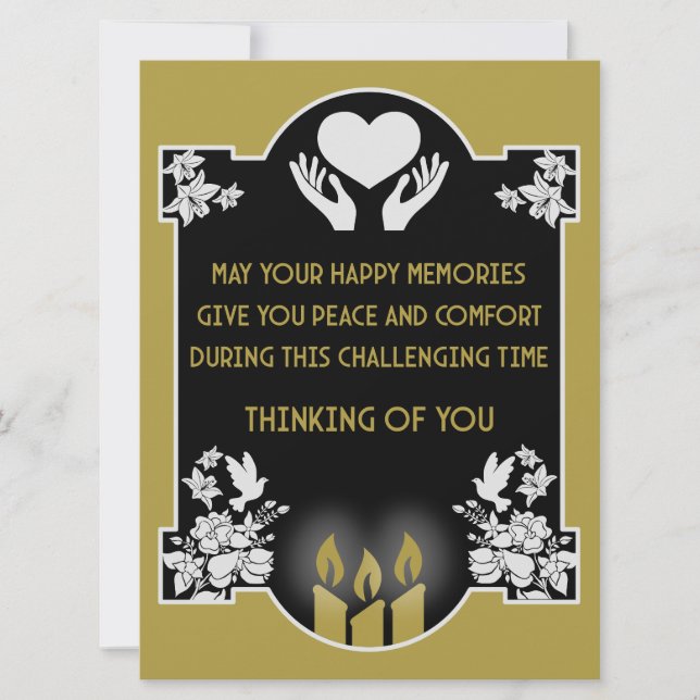 Carte Messages de condoléances (Devant)