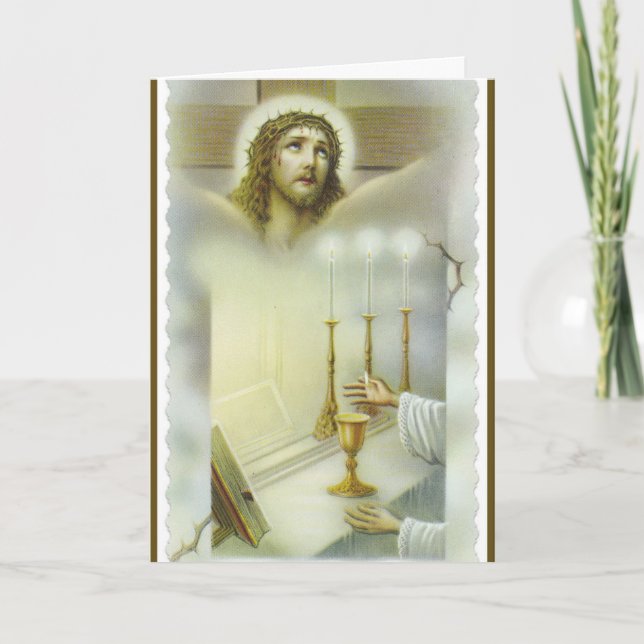 Carte Messe catholique Altar Offre (Devant)