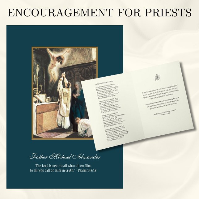 Carte Messe catholique du prêtre béni Mary Altar (Créateur téléchargé)