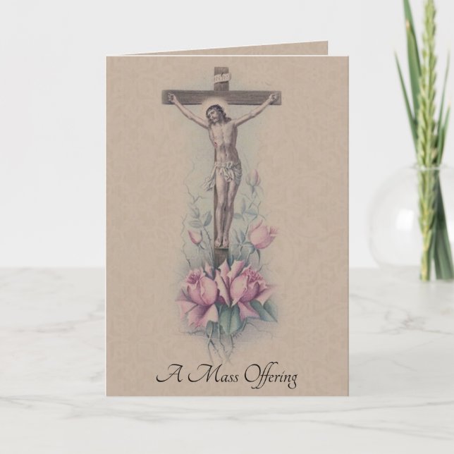Carte Messe traditionnelle de la sympathie catholique of (Devant)