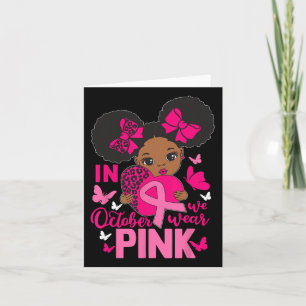 Carte Messy Bun En Octobre Nous Portons Pink Breast Canc