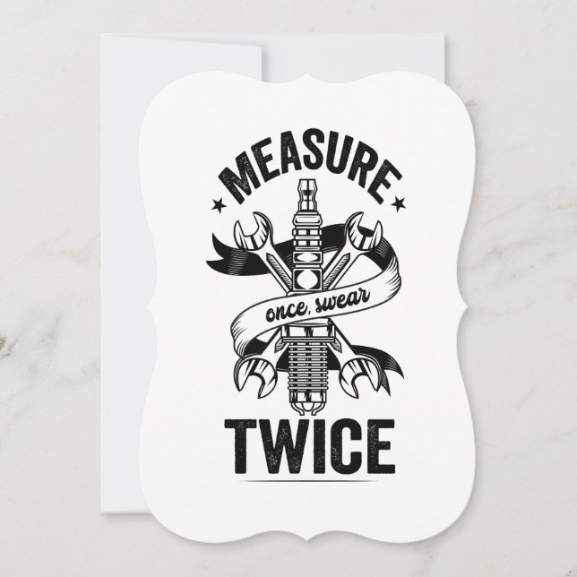 Carte Mesurer une fois le faire deux fois plus drôle méc (Devant)