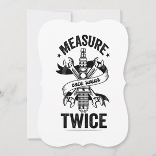 Carte Mesurer une fois le faire deux fois plus drôle méc