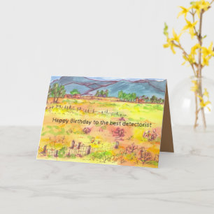 Carte Métal Détection Joyeux Anniversaire Chasse au trés