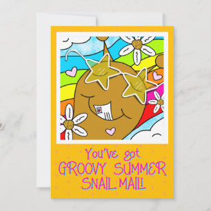 Carte Mete Escargot Super Été Courrier Bonjour