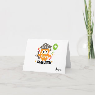 Carte Mete personalized Pre-K Graduation with Owl Card