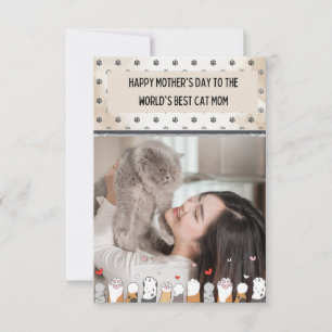 Carte Mete World's Best Cat Maman's Day Card