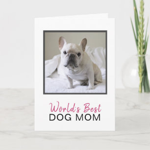 Carte Mete World's Best Dog Mom Photo Fête des mères