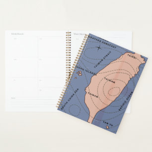 Carte météo de style vintage de Taïwan