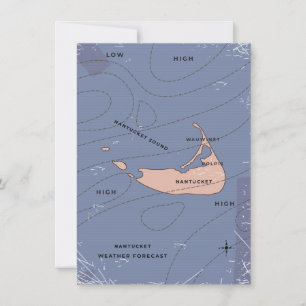 Carte météorologique de Nantucket USA