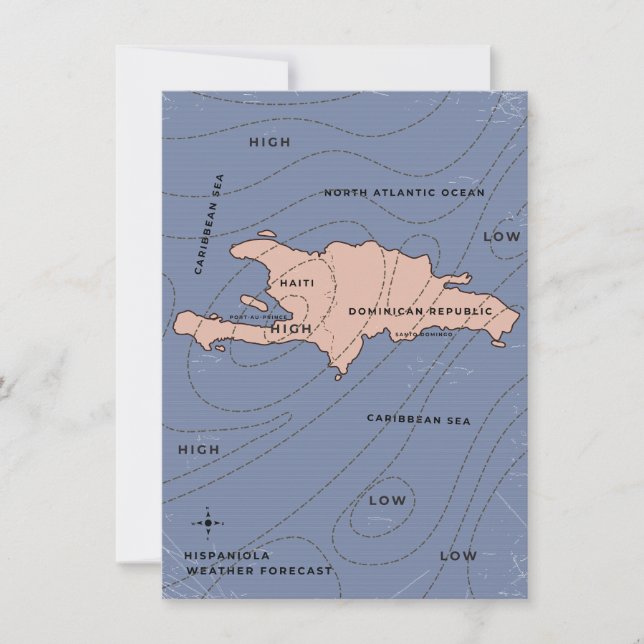 Carte météorologique d'Hispaniola (Devant)