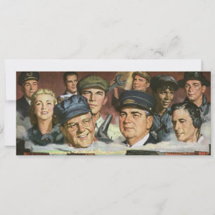 Carte Métiers commerciaux, patriotisme patriotique vinta