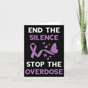 Carte Mettez Fin au Silence Ruban Violet Mois de Sensibi