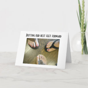 Carte METTRE NOS MEILLEURS PIEDS EN AVANT= 50e ANNIVERSA