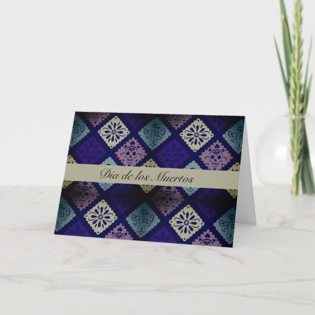 Carte mexicain Dia de los Muertos personnalisable (Devant)