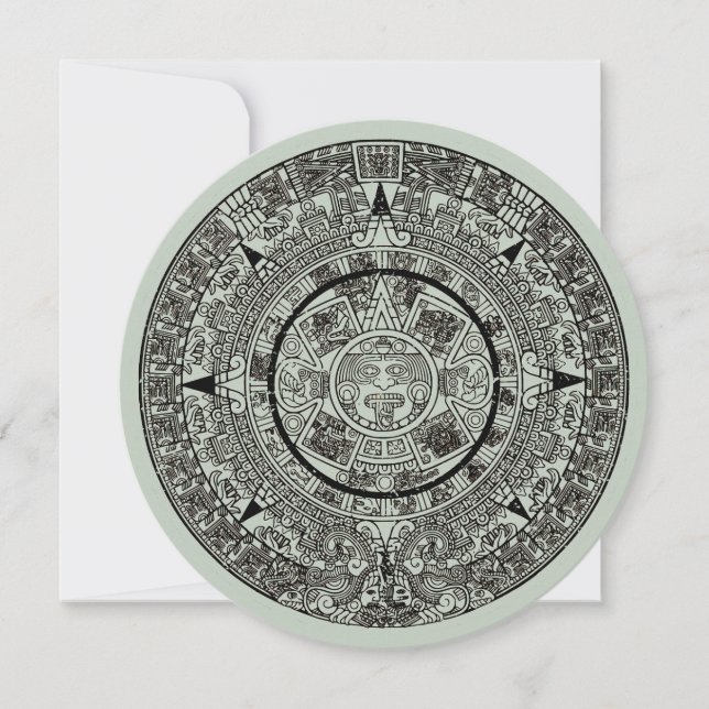 Carte Mexicaine Aztec Sun Stone Maya Calendrier 1 (Devant)