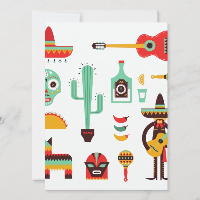 Carte mexican mariachi (Devant)