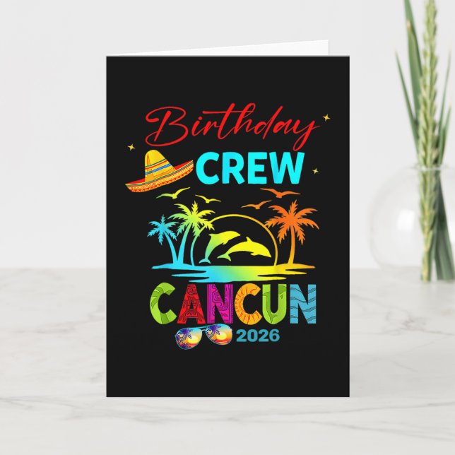 Carte Mexico Cancun Birthday Boy Trip Vacation 2026 Matc (Devant)