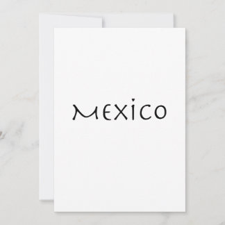 Carte Mexico - minimalistic typography card