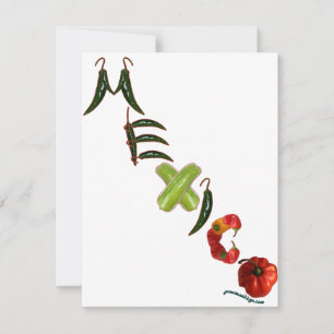 Carte Mexique Chili Peppers