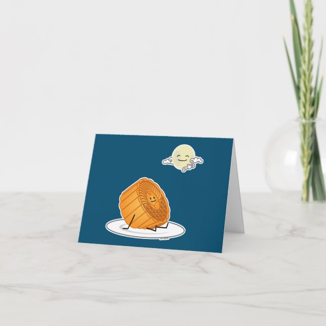 Carte Mi-Automne Festival Gâteau lunaire mooncakes pas (Devant)