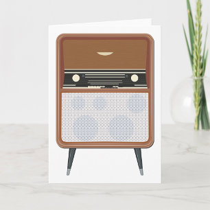 Carte Mi-siècle Vintage Radio Retro Music Lover