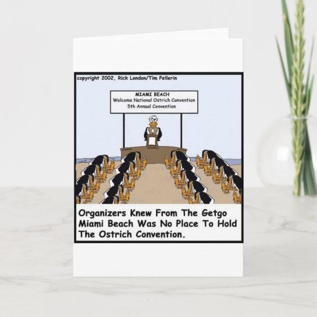 Carte Miami Beach Ostrich Convention Dons et Tee - shirt (Devant)