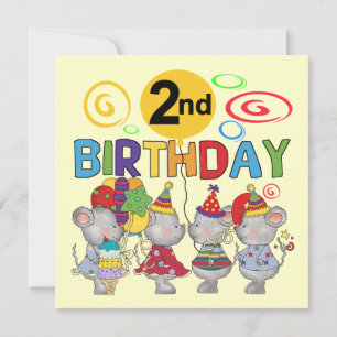 Carte Mice 2e anniversaire T-shirts et cadeaux