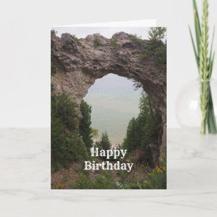 Carte Michigan Arch Rock Géologie Photo Anniversaire