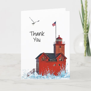 Carte Michigan Big Red Lighthouse Merci