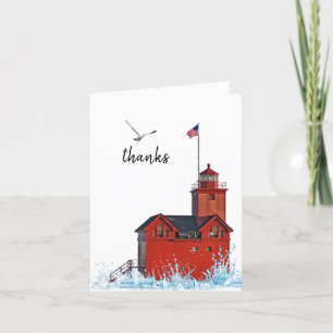 Carte Michigan Big Red Lighthouse Merci