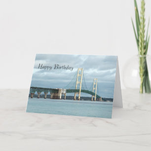Carte Michigan Mackinac Bridge Photo Anniversaire